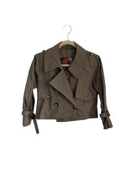 Women’s Trendy Cropped Trench Jacket -NWT
